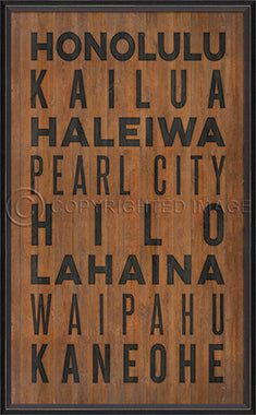 Coastal Poster Beach Towns Hawaii Artwork Black - By the Sea Beach Decor