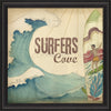 Beach Poster Surfer's Cove Framed Art - By the Sea Beach Decor