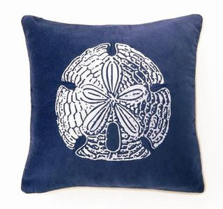 Lubec Velvet Sand Dollar 18” Pillow - By the Sea Beach Decor