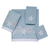 Sequin Shells Aqua Towel Collection - By the Sea Beach Decor