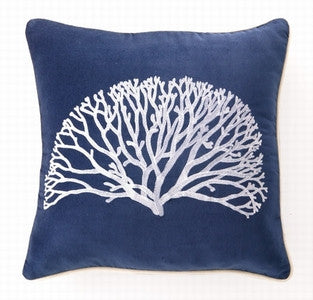 Lubec Velvet Coral 18” Pillow - By the Sea Beach Decor