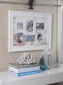 Largo Six Opening Coastal Decor Wooden Frame - By the Sea Beach Decor