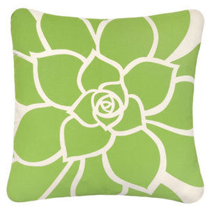 Green Rosette Floral Pillow - By the Sea Beach Decor