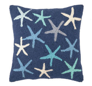 Blue Starfish Hook Pillow - By the Sea Beach Decor