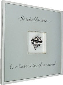 Quote Box Black Murex Framed Art - By the Sea Beach Decor