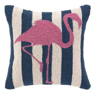 Flamingo Hook Pillow - By the Sea Beach Decor