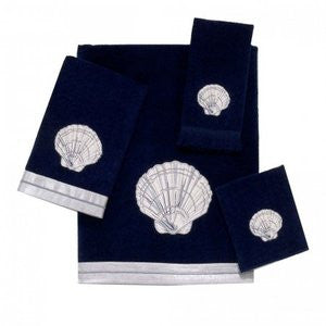 Indigo Shell Towel Collection - By the Sea Beach Decor