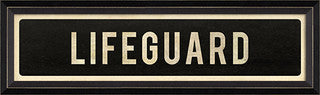 Coastal Sign Lifeguard - By the Sea Beach Decor