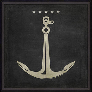 Anchor 2 Framed Art - By the Sea Beach Decor