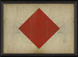 Nautical Flag F Print Artwork - By the Sea Beach Decor