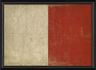 Nautical Flag H Print Artwork - By the Sea Beach Decor