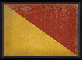 Nautical Flag O Print Artwork - By the Sea Beach Decor