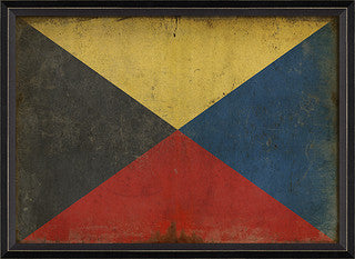 Nautical Flag Z Print Artwork - By the Sea Beach Decor