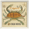 Beach Poster Crab Shack Framed Art - By the Sea Beach Decor