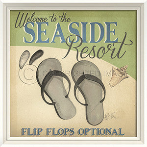 Beach Poster Seaside Resort Print Artwork - By the Sea Beach Decor