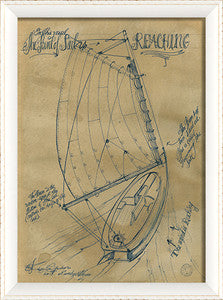 Sail Reaching Framed Art - By the Sea Beach Decor