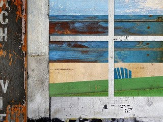 Beach Window Wood Print - By the Sea Beach Decor
