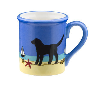 Black Puppy Mug - By the Sea Beach Decor