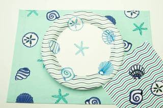 Seashell Wave Dinner Plate - By the Sea Beach Decor