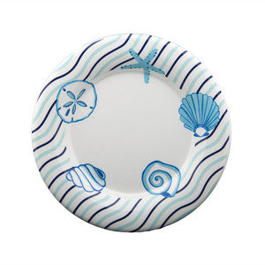 Seashell Wave Salad/Dessert Plate - By the Sea Beach Decor