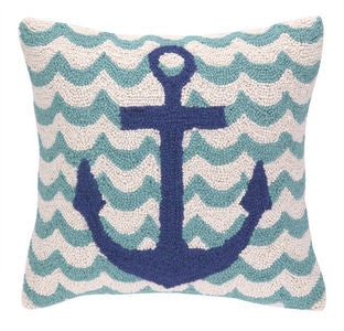 Chappy Point Anchor Hook Pillow - By the Sea Beach Decor