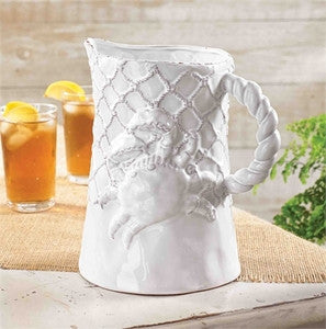 Crab Coastal Decor Pitcher - By the Sea Beach Decor
