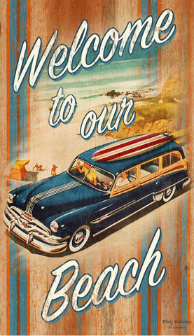 Welcome to our Beach Wood Print - By the Sea Beach Decor