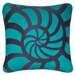 Oceanside Nautilus Shell Pillow - By the Sea Beach Decor