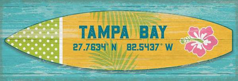 Surfboard Artwork Wood Print #5 - By the Sea Beach Decor