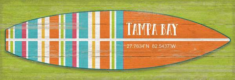 Surfboard Artwork Wood Print #6 - By the Sea Beach Decor