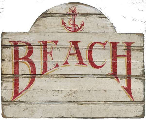 Beach Anchor Wood Print - By the Sea Beach Decor