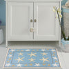 Starfish Scatter Coastal Outdoor Rug - By the Sea Beach Decor