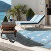Starfish Scatter Coastal Outdoor Rug - By the Sea Beach Decor