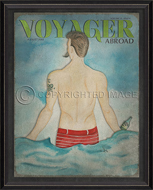 Voyager August 2002 Framed Art - By the Sea Beach Decor
