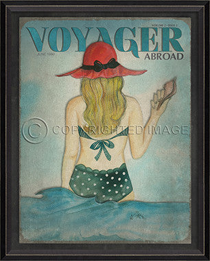Voyager June 1990 Framed Art - By the Sea Beach Decor