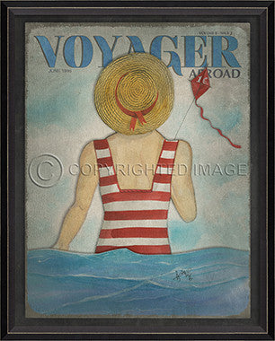Voyager June 1996 Framed Art - By the Sea Beach Decor