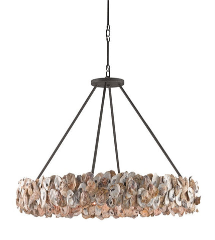 Oyster Circle Chandelier - By the Sea Beach Decor