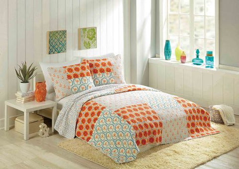 Flamingo Citrus Quilt Bedding Set - By the Sea Beach Decor