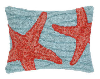 Katama Beach Starfish Hook Pillow - By the Sea Beach Decor