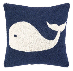 Rehoboth Whale Hook Pillow - By the Sea Beach Decor