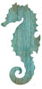 Aqua Seahorse Left Silhouette Wood Cutout - By the Sea Beach Decor