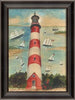 Lighthouse Assateague Framed Art - By the Sea Beach Decor
