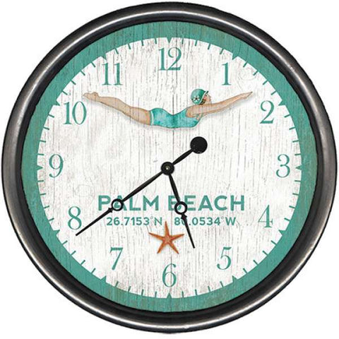 Seacliff Diver Beach Clock - By the Sea Beach Decor