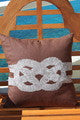 Magens Bay Cocoa Carrick Knot Pillow - By the Sea Beach Decor