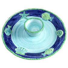 Ocean Chip & Dip Coastal Serving Platter, The Mane Lion - By the Sea Beach Decor