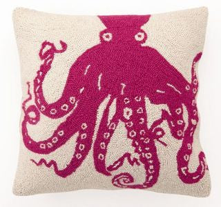 Sagamore Octopus Hook Beach Throw Pillow