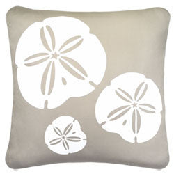 Oceanside White Sand Dollars Pillow - By the Sea Beach Decor