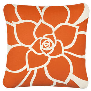Orange Rosette Pillow - By the Sea Beach Decor
