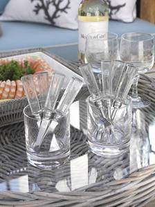 Clear Handle Cocktail Forks - By the Sea Beach Decor