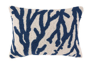 Blue Sea Reef Coral Oblong Pillow - By the Sea Beach Decor